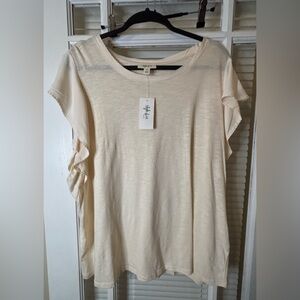 Style & Co Women's Cream Top-2X